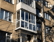 Панорамное алюминиевое остекление балкона 