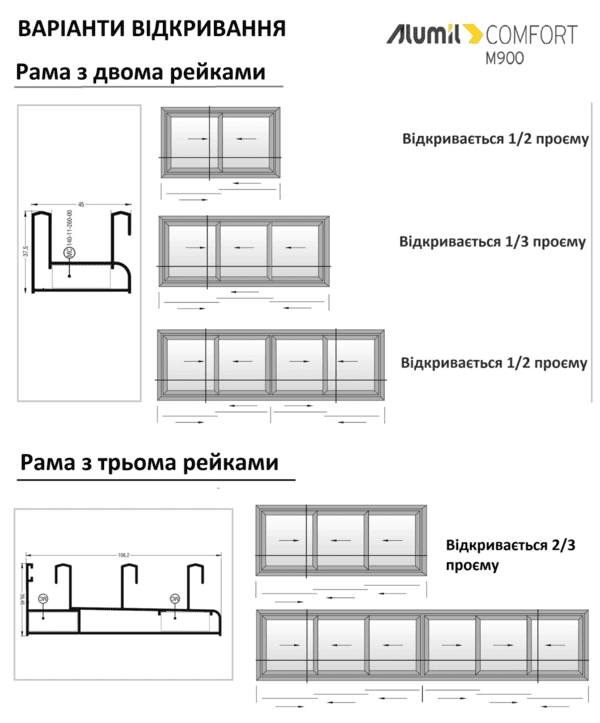 Алюмил способы открывания 